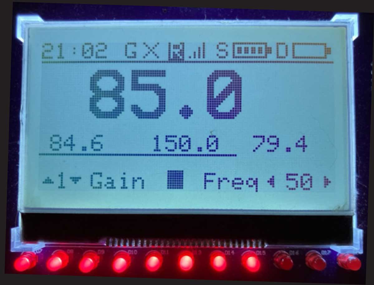peak hold mode screen
